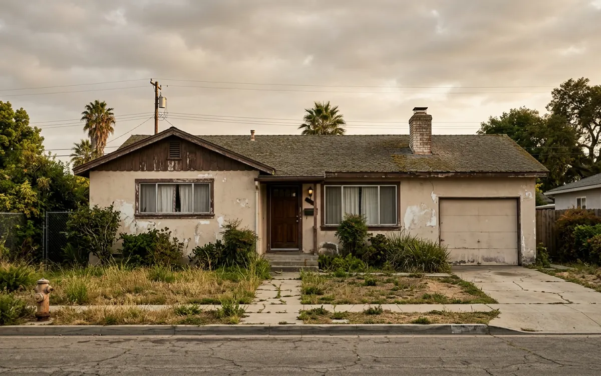 Before: Valencia exterior repaint